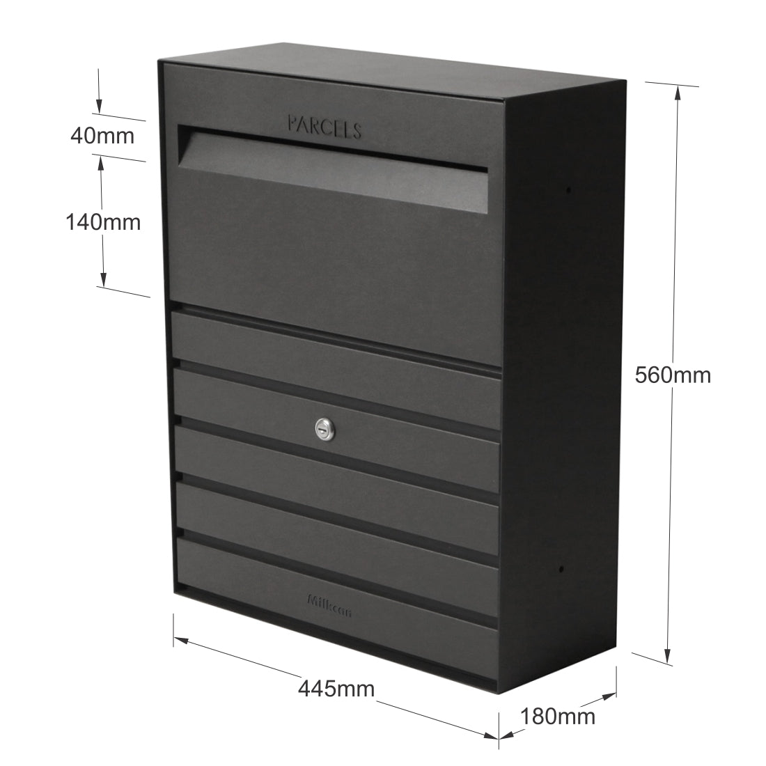 Florence Parcel Large Wall Mount Letterbox - White