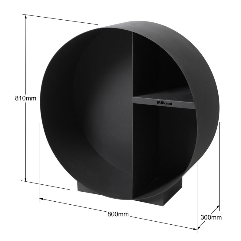 Round Firewood Storage - Black