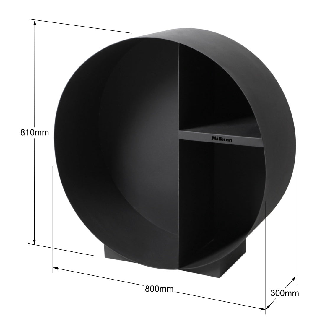Round Firewood Storage - Black
