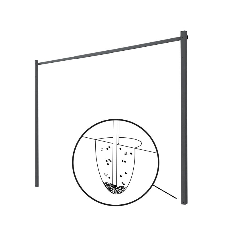 11 Line Folding Ground Mount Clothesline - Small/ Med Family