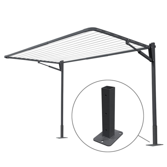13 Line Folding Above Ground Mount Clothesline
