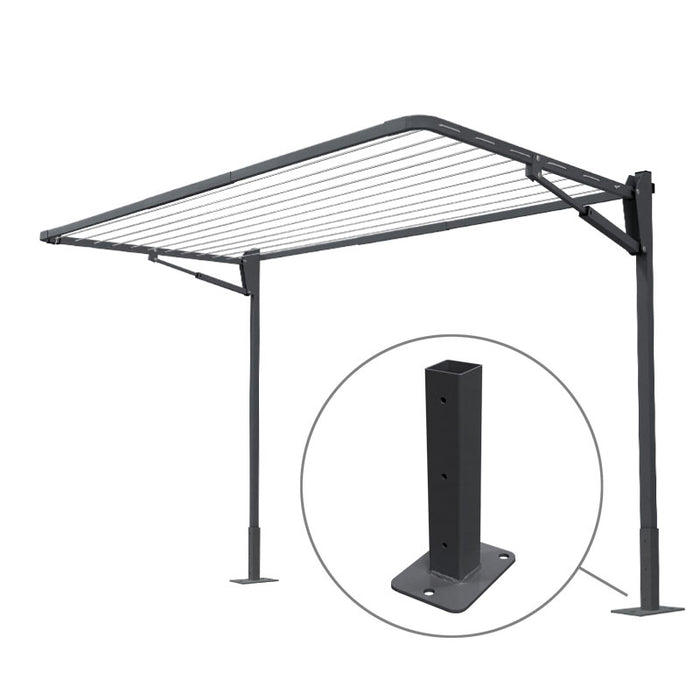 11 Line Folding Above Ground Mount Clothesline