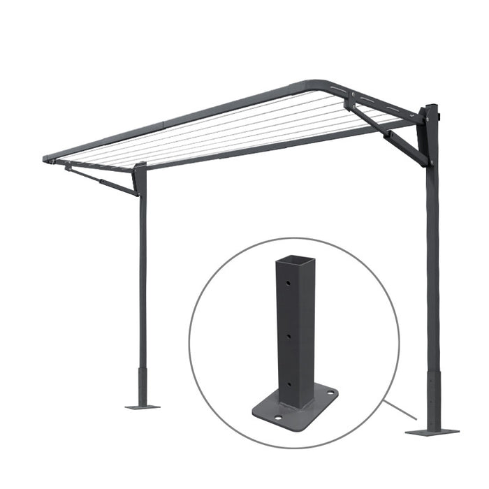 7 Line Folding Above Ground Mount Clothesline