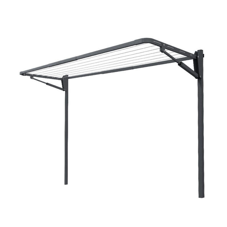 7 Line Folding Ground Mount Clothesline - White (Dover White)