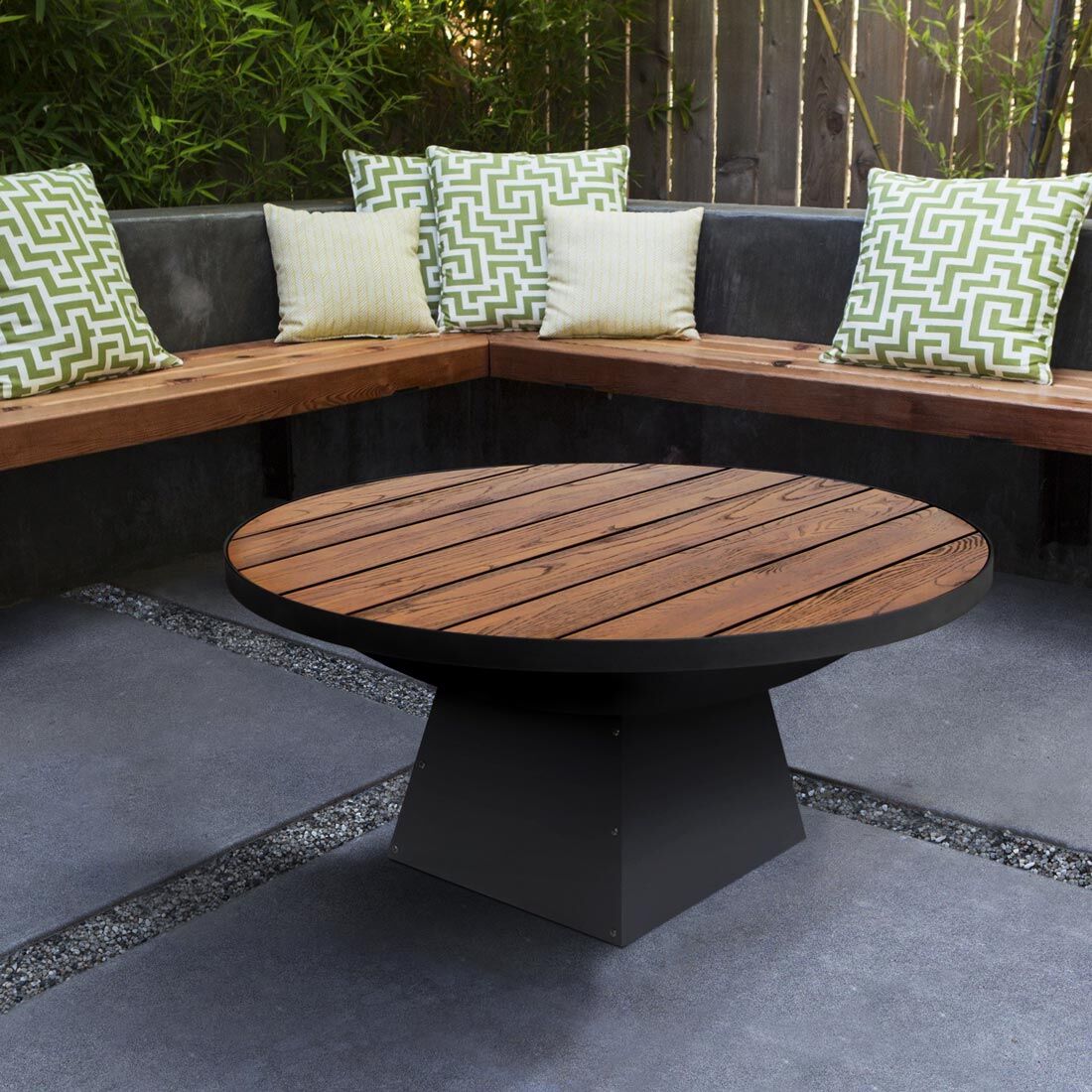 Fire Pit Timber Table 90