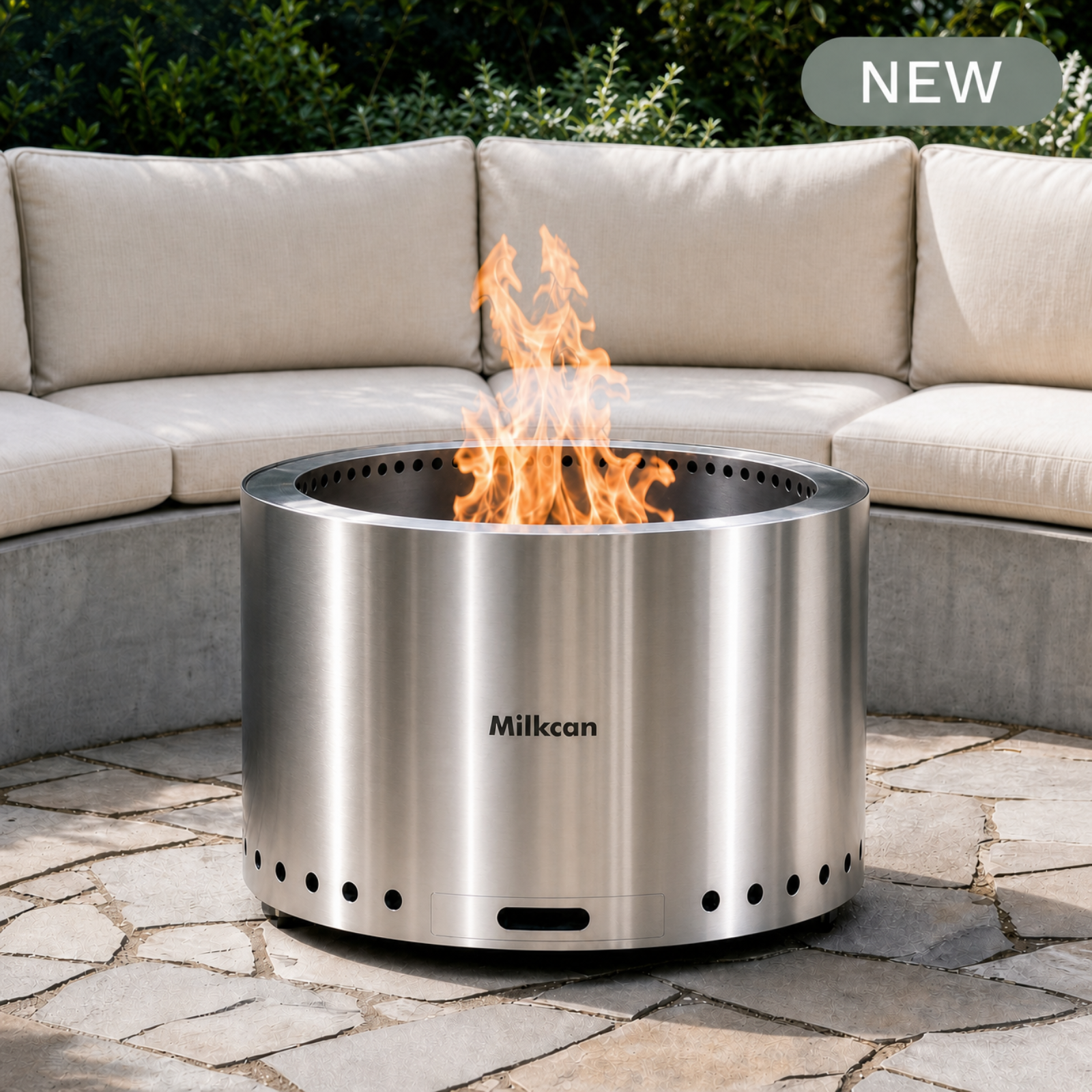 Sahara 70 Low Smoke Fire Pit - Stainless Steel