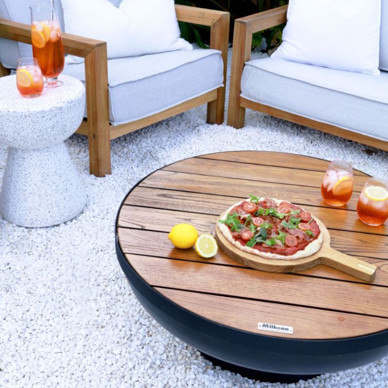 Fire Pit Timber Table 80