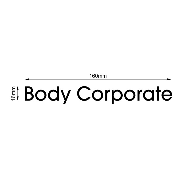 Body Corporate Vinyl Decal for Letterbox