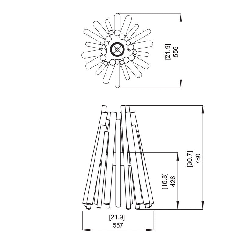 Stix Ethanol Fire Pit - Black