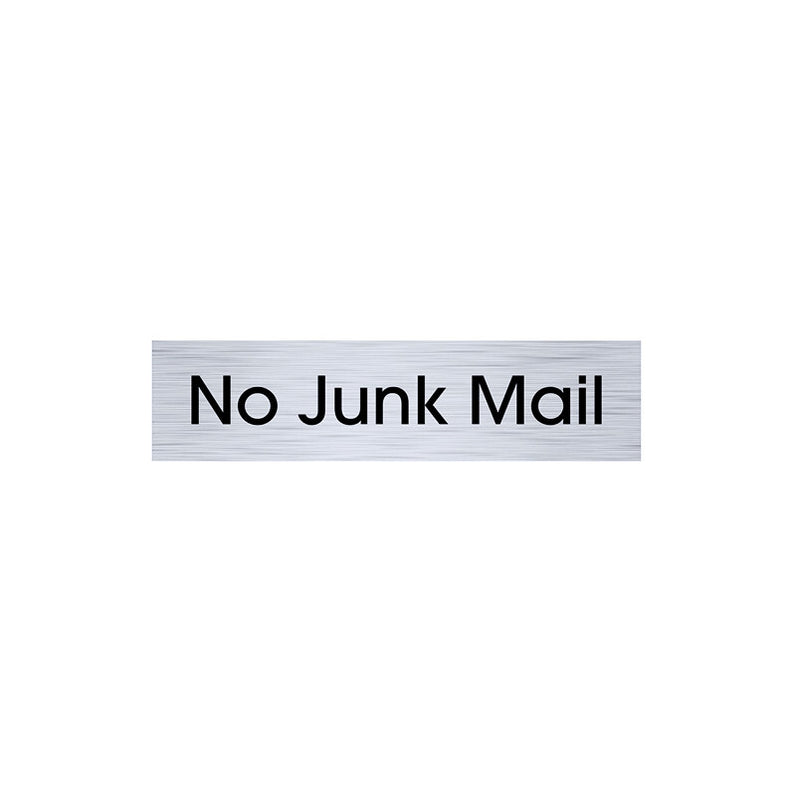 No Junk Mail Plaque for letterbox