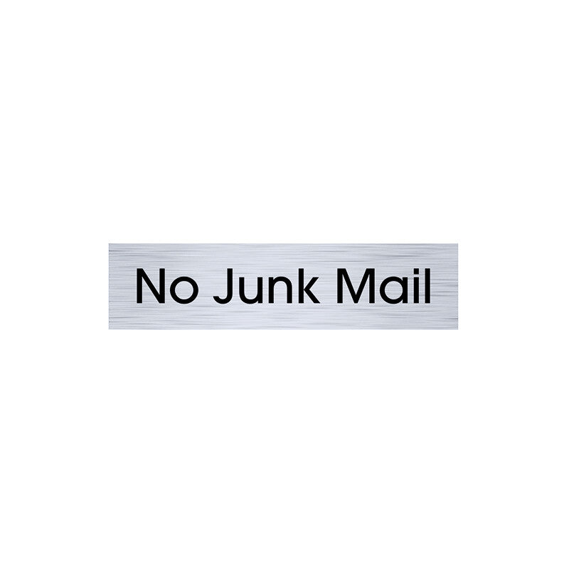 No Junk Mail Plaque for letterbox