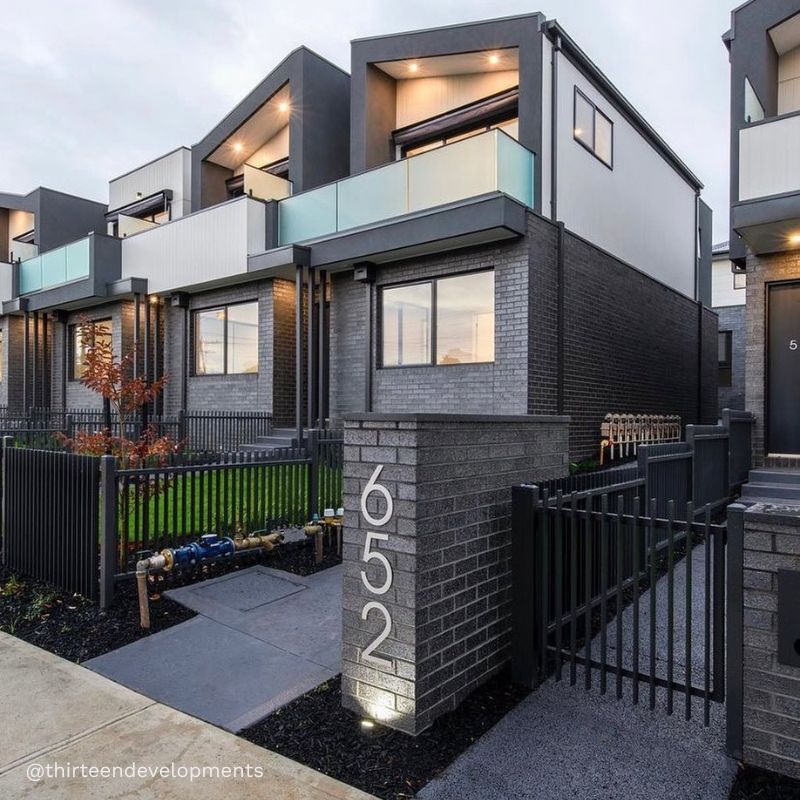 Stick on Slim House Numbers 300mm - Stainless Steel