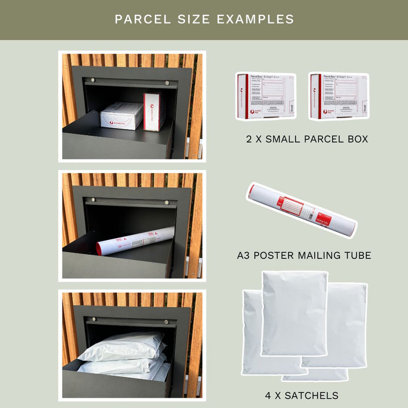 Zurich Large Parcel Fence/Brick Letterbox - White