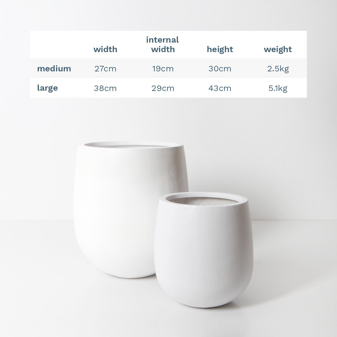 Malibu Plant Pot - White