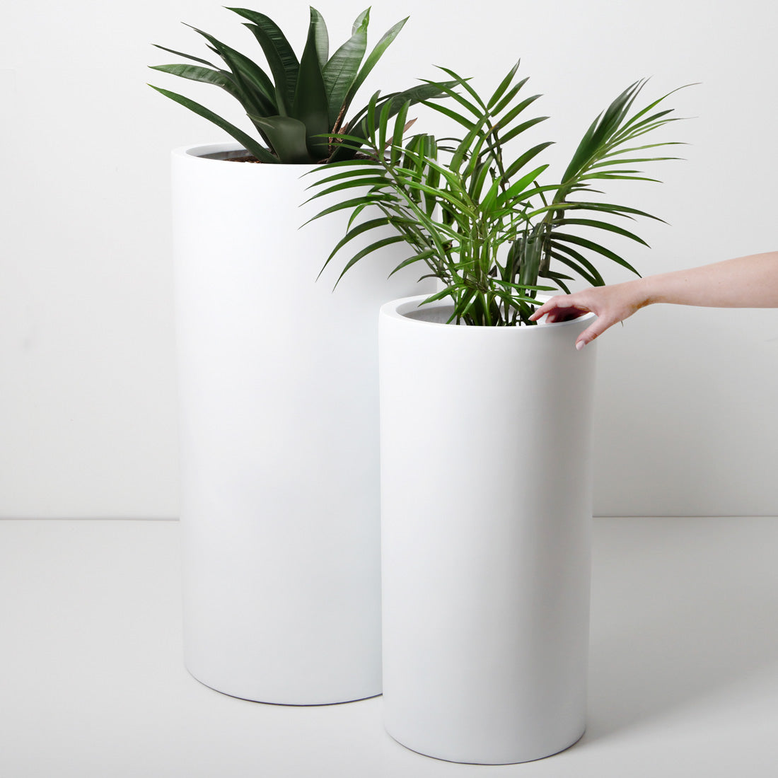 Bondi Tall Plant Pot - White