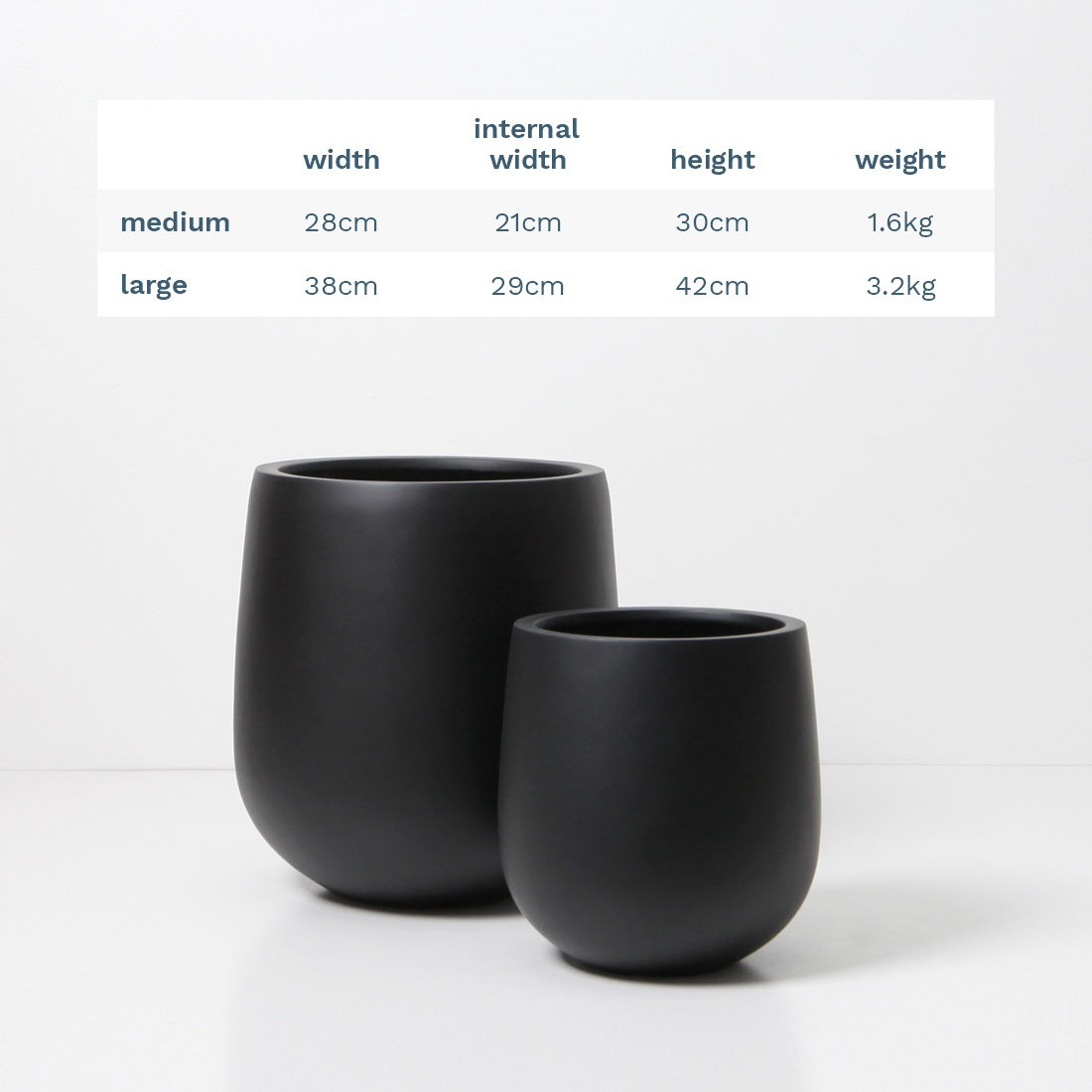 Malibu Plant Pot - Black