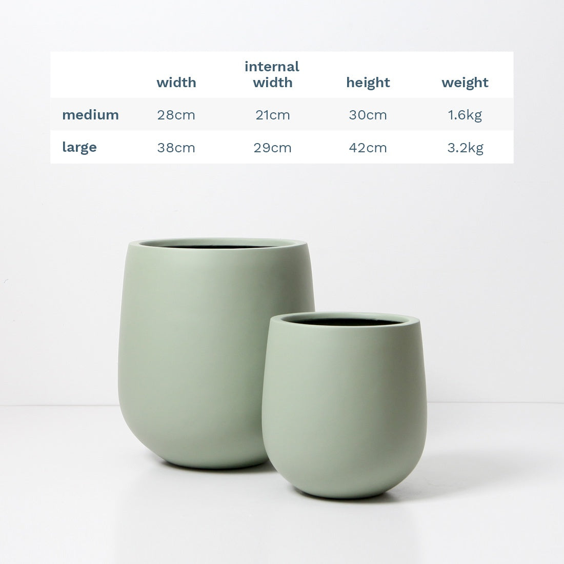 Malibu Plant Pot - Sage