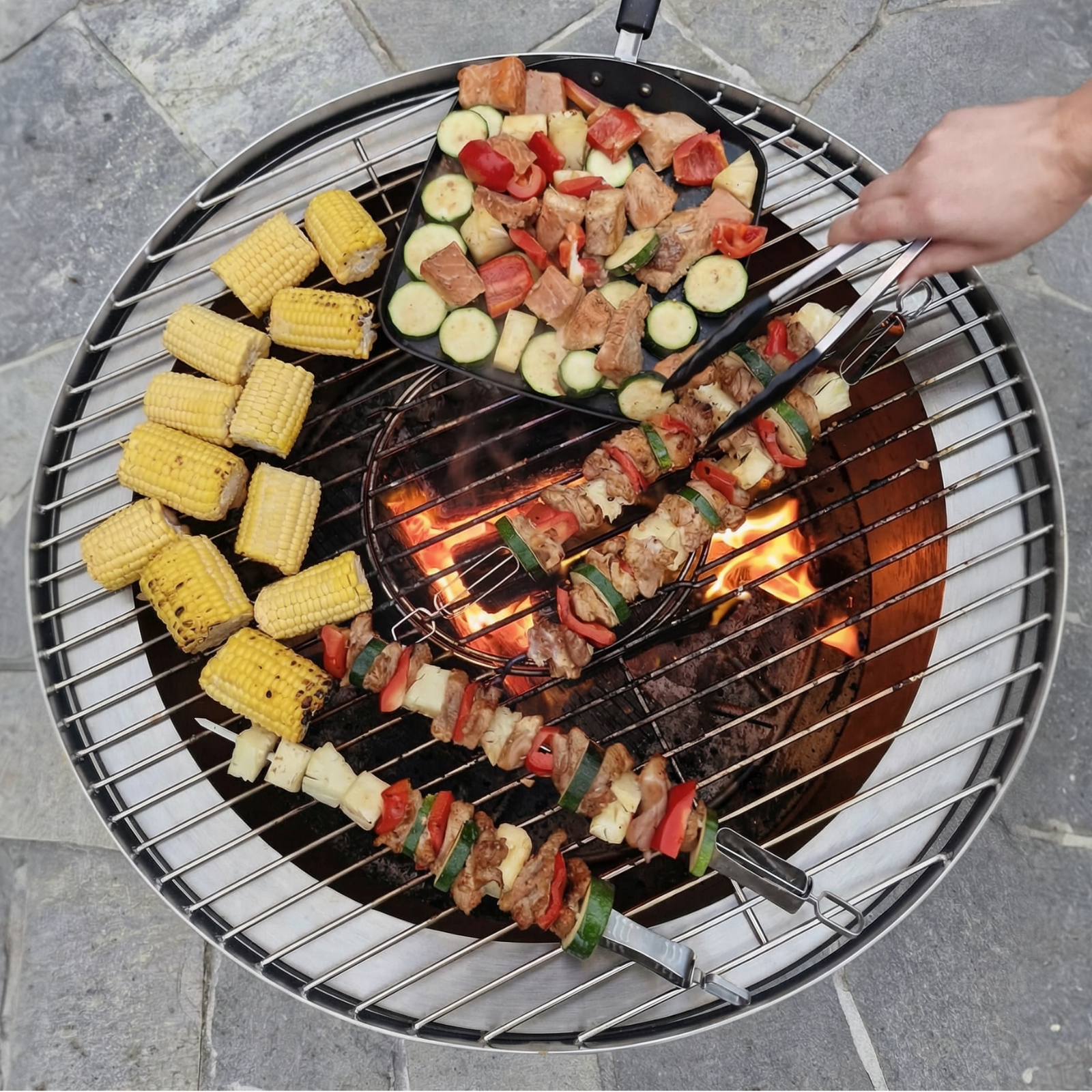 Fire Pit Stainless Steel Grill 70