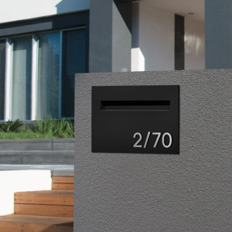 Stick on Medium House Numbers 50mm - Stainless Steel