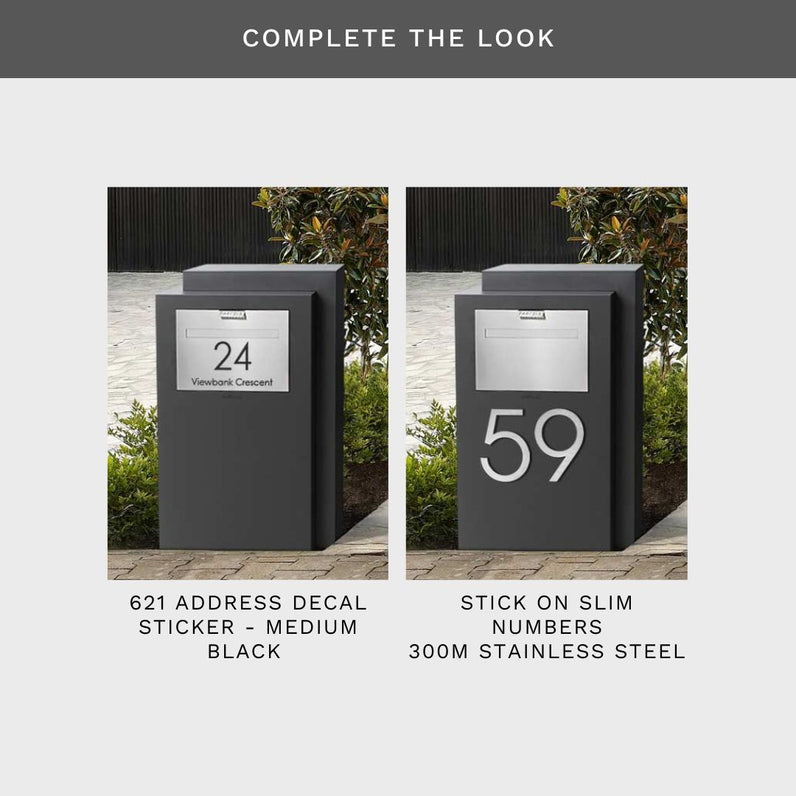 Monte Carlo Parcel Pillar Letterbox - Stainless Steel